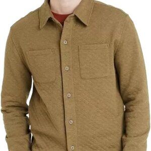 NWT Goodfellow & Co. Long Sleeve Knit Quilted Button-Down Shirt in Green - L